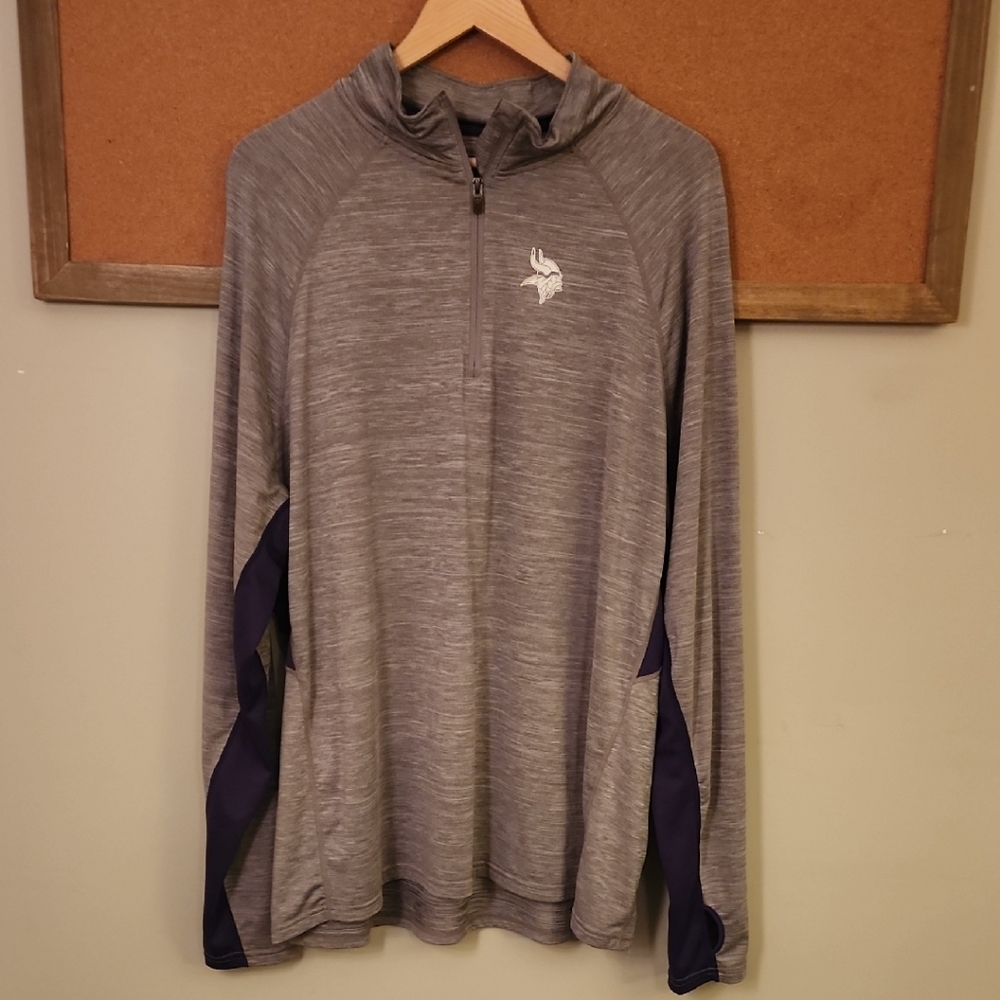Lightweight Vikings Pullover Gray and Purple